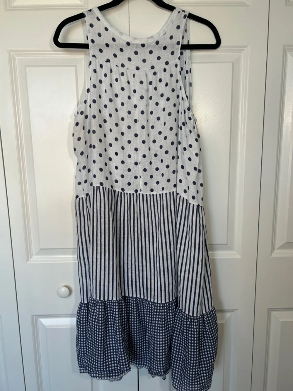 Polka Dot and Striped Women’s Dress - Picture 3 of 6